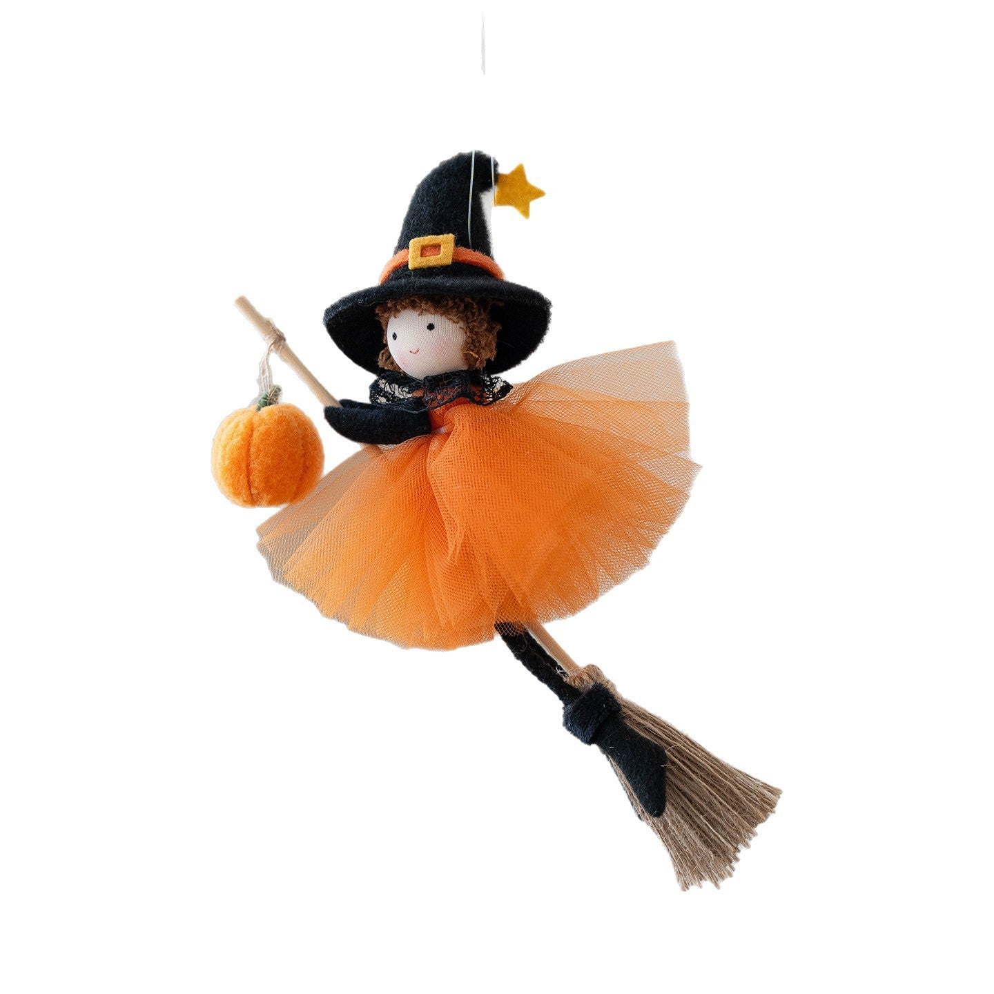Halloween Decoration Broom Girl Angel Pendant